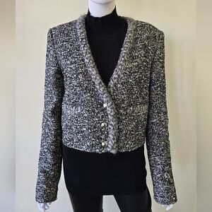 Isabel Marant Gwendoline Tweed Jacket with Braided Trim